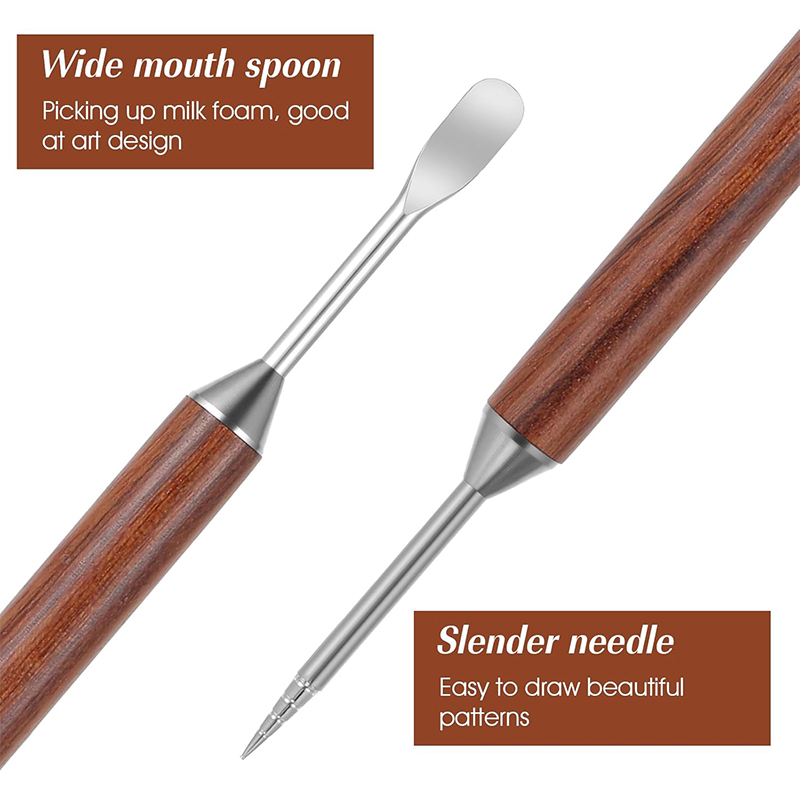 2Pcs Coffee Art Pen Latte Art  - Coffee Equipment Kit 评论和价格