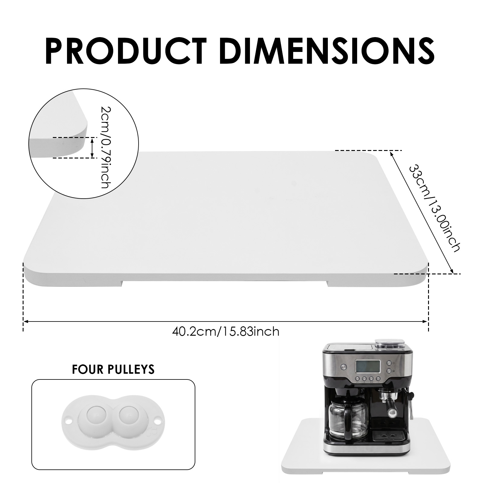 Kitchen Appliance Sliding Tray - Coffee Equipment Tray 评论和价格