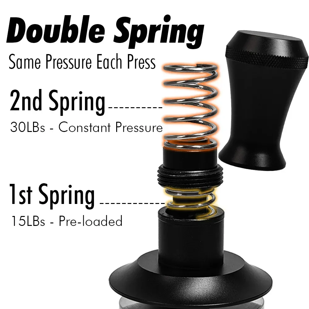 Coffee Tamper 51mm Double Spri - Coffee Equipment Kit 评论和价格